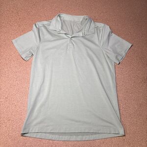 Lululemon Evolution Polo Shirt Mens Large Green Short Sleeve Stretch